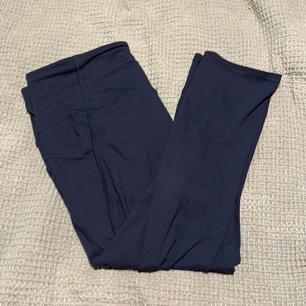 RBX Leggings Size L Cropped Navy 3 Pockets